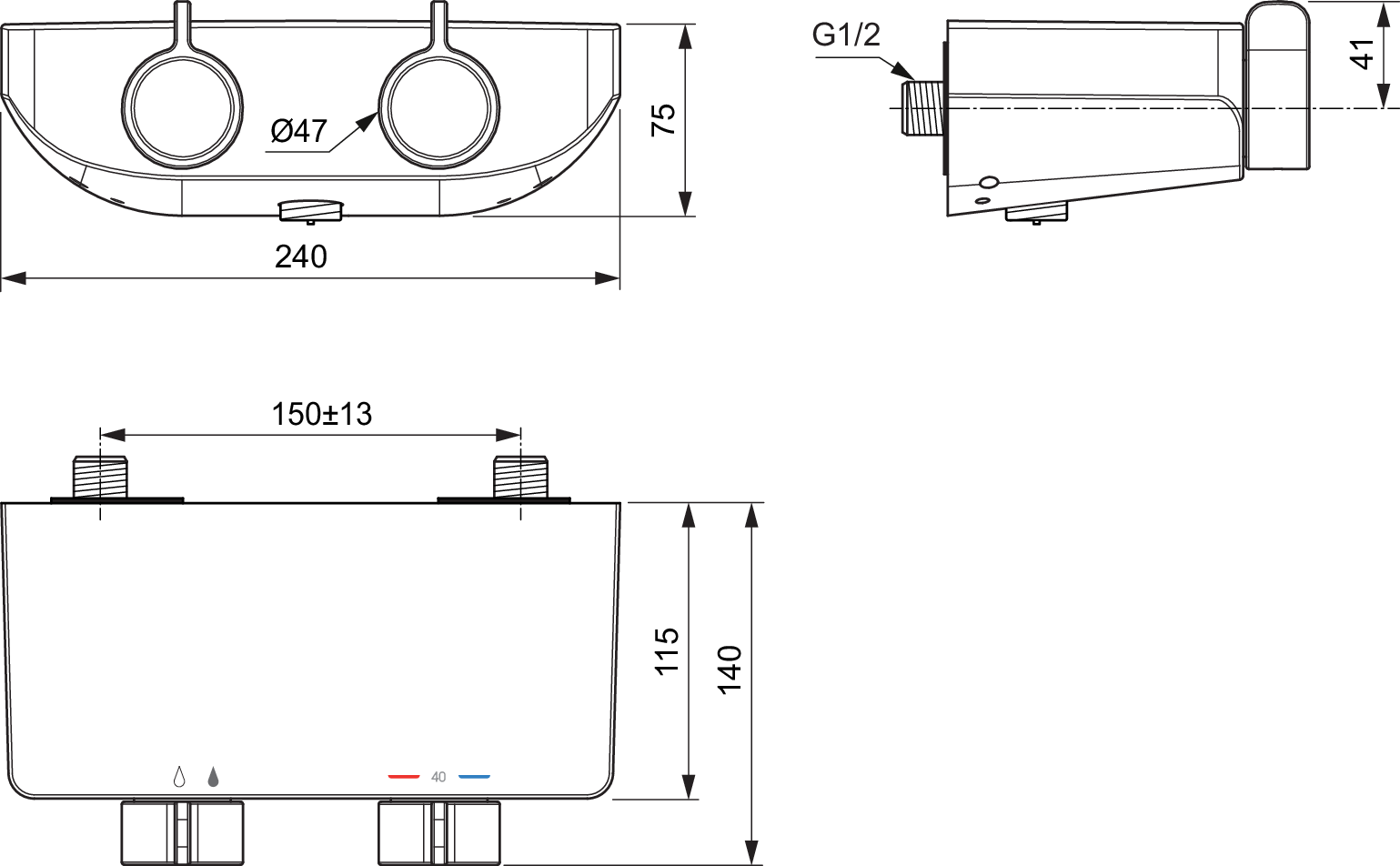 A7606AA techninis brėžinys