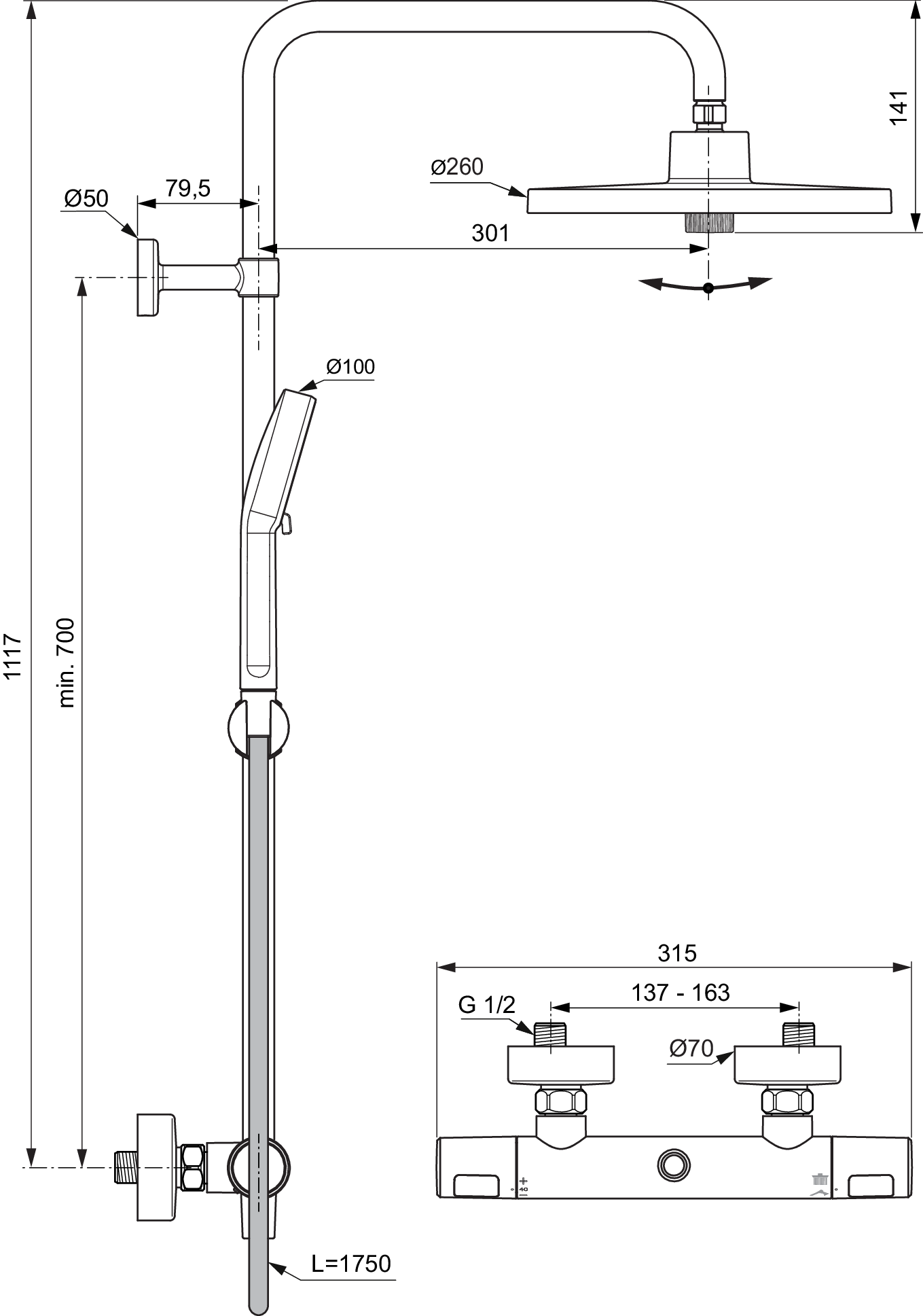 A8478AA techninis brėžinys