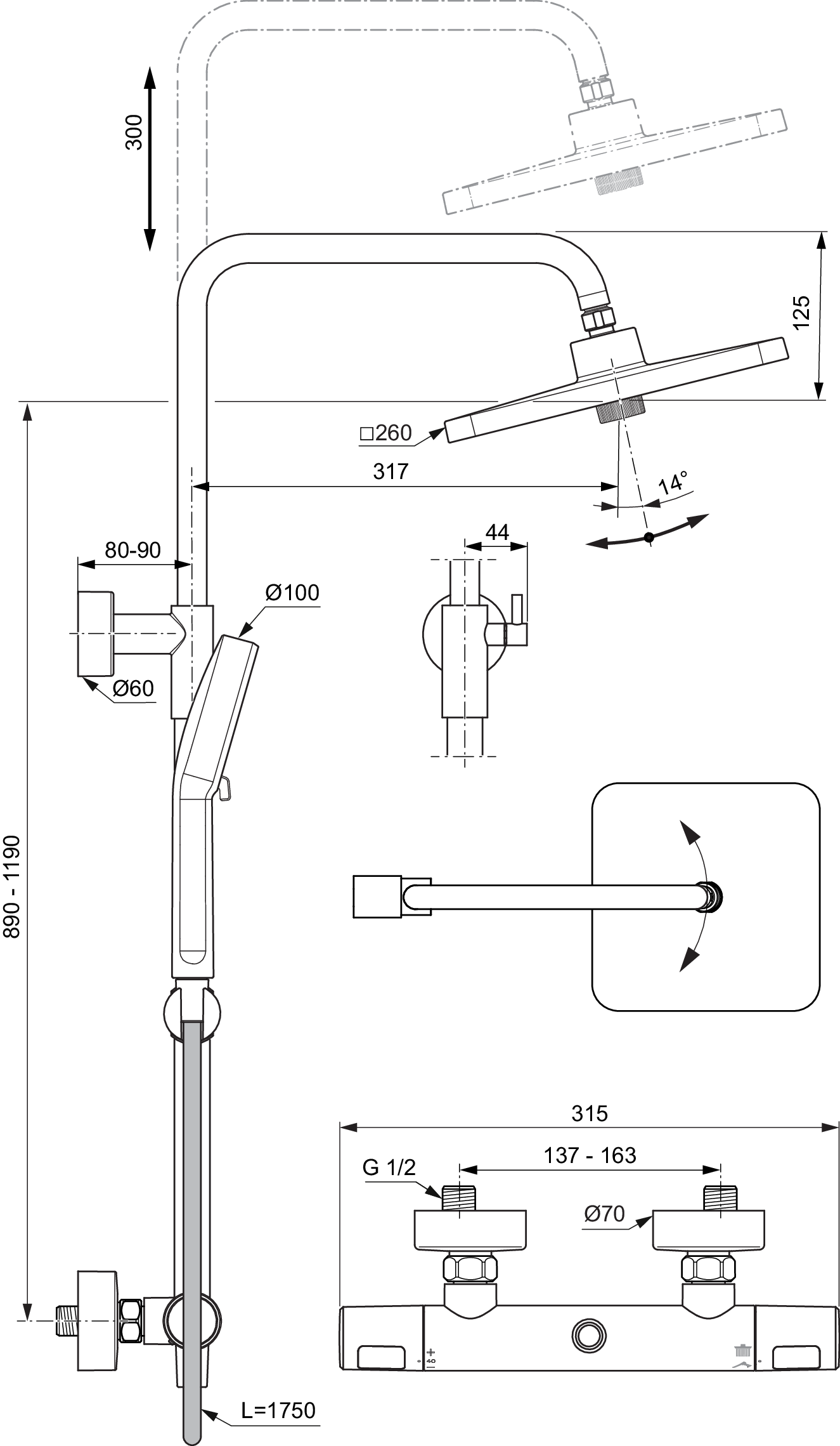 A8498AA techninis brėžinys
