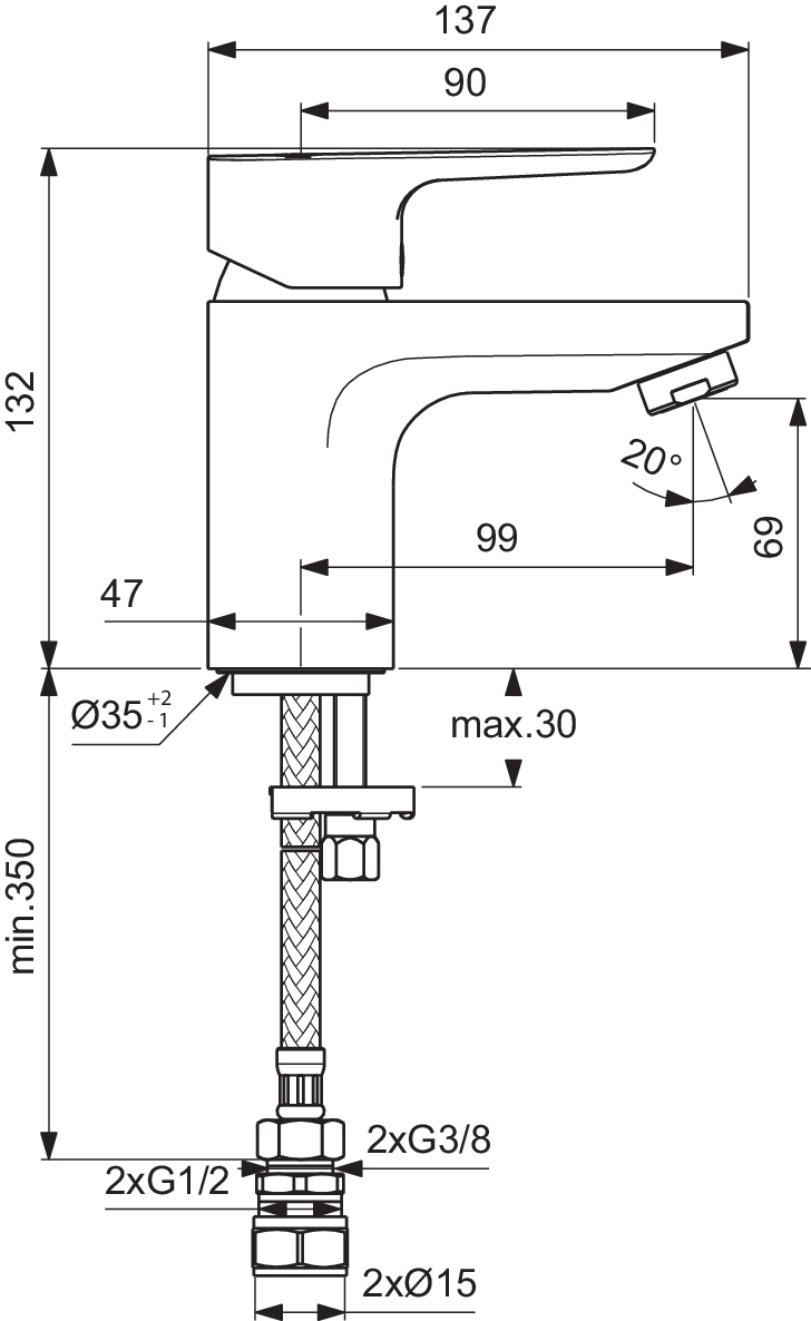 BC573AA techninis brėžinys