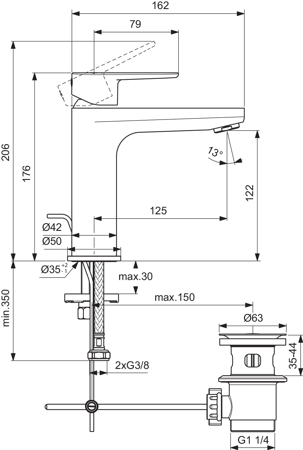 BC699AA techninis brėžinys