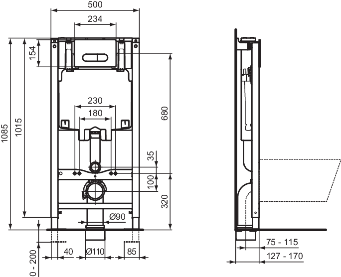 R0466AC techninis brėžinys
