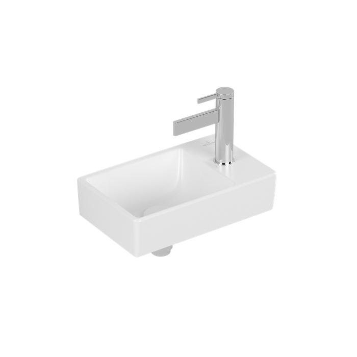 Villeroy & Boch Avento Handwashbasin, 360x220x110mm, without overflow, Stone White CeramicPlus