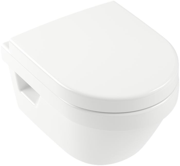 Villeroy & Boch Architectura DirectFlush Washdown toilet Compact, rimless, wall-mounted, with DirectFlush, White Alpin AntiBac CeramicPlus