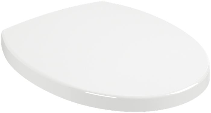 Villeroy & Boch Tube Toilet seat and cover, with automatic lowering mechanism (SoftClosing), with removable seat (QuickRelease), White Alpin