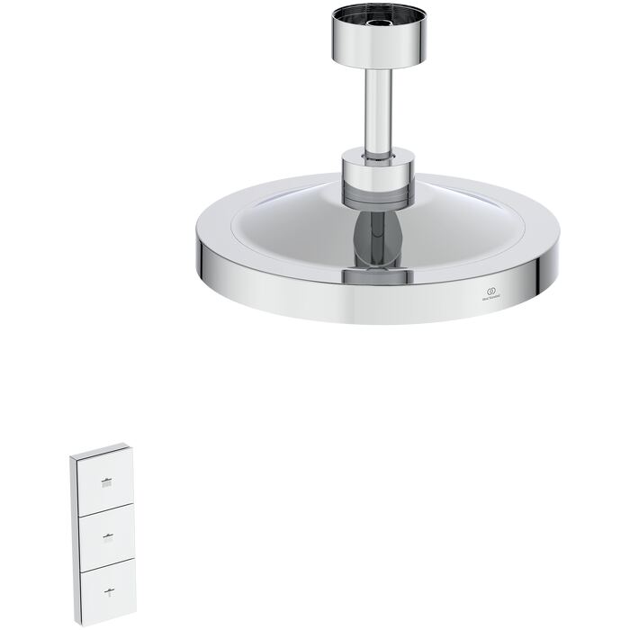 IDEALRAIN SOLOS | Overhead shower 330x330x230 mm, Kit 1 required (A1080), 12 l/min (3 bar)