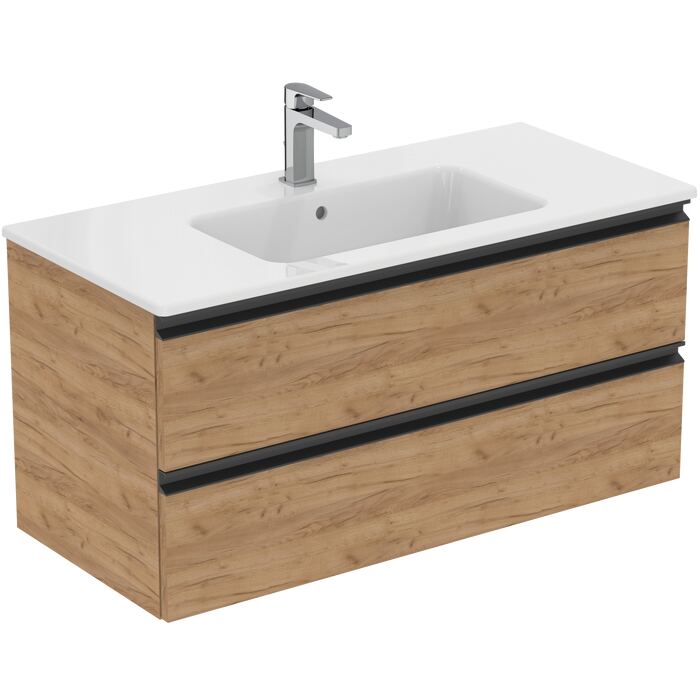 CONNECT | Furniture bundle 1015x465x505 mm, 1 tap hole, with overflow, 2 drawer