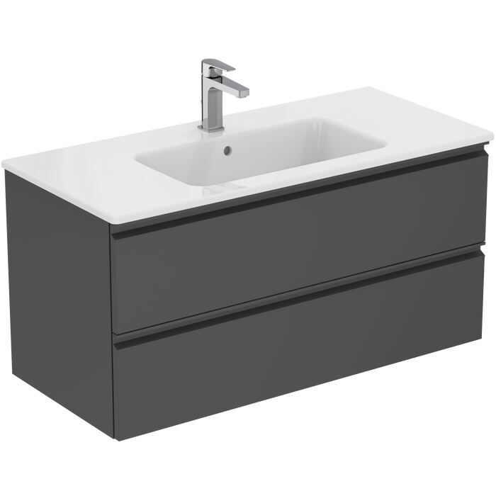 CONNECT | Furniture bundle 1015x465x505 mm, 1 tap hole, with overflow, 2 drawer
