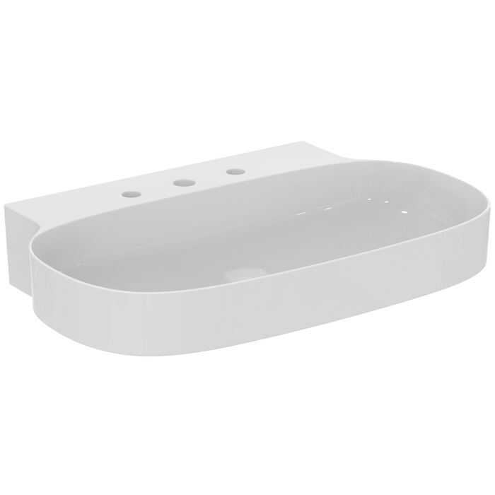 LINDA-X | Basin 750x500x135 mm, 3 tap holes, without overflow